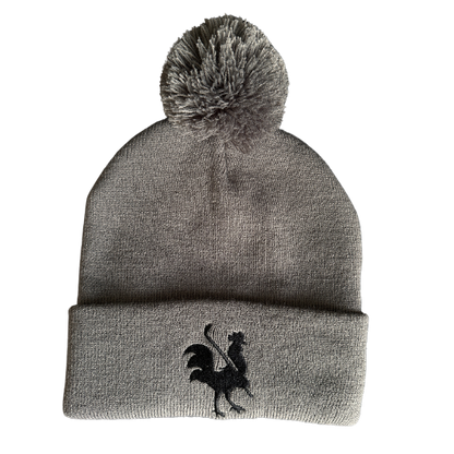 The Fog grey cap red rooster