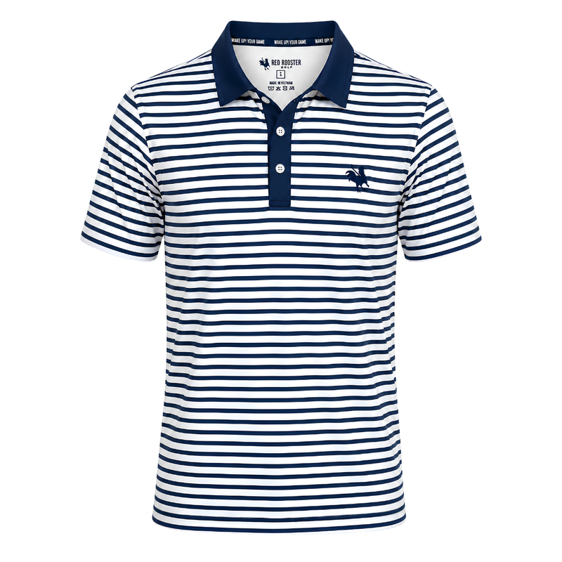 The Flock The Commodore (Blue) Golf Polo USA - Red Rooster Golf Inc.