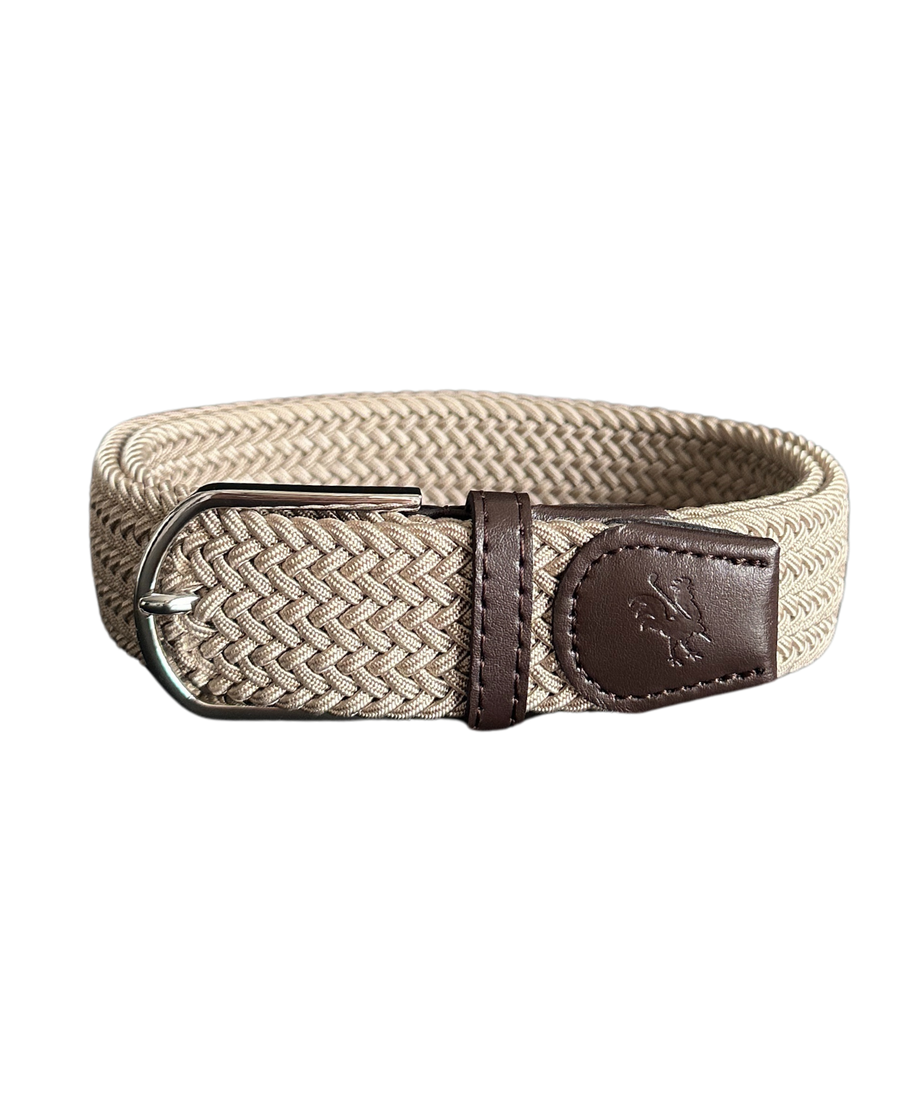 Braided Belt Beige Golf Belt