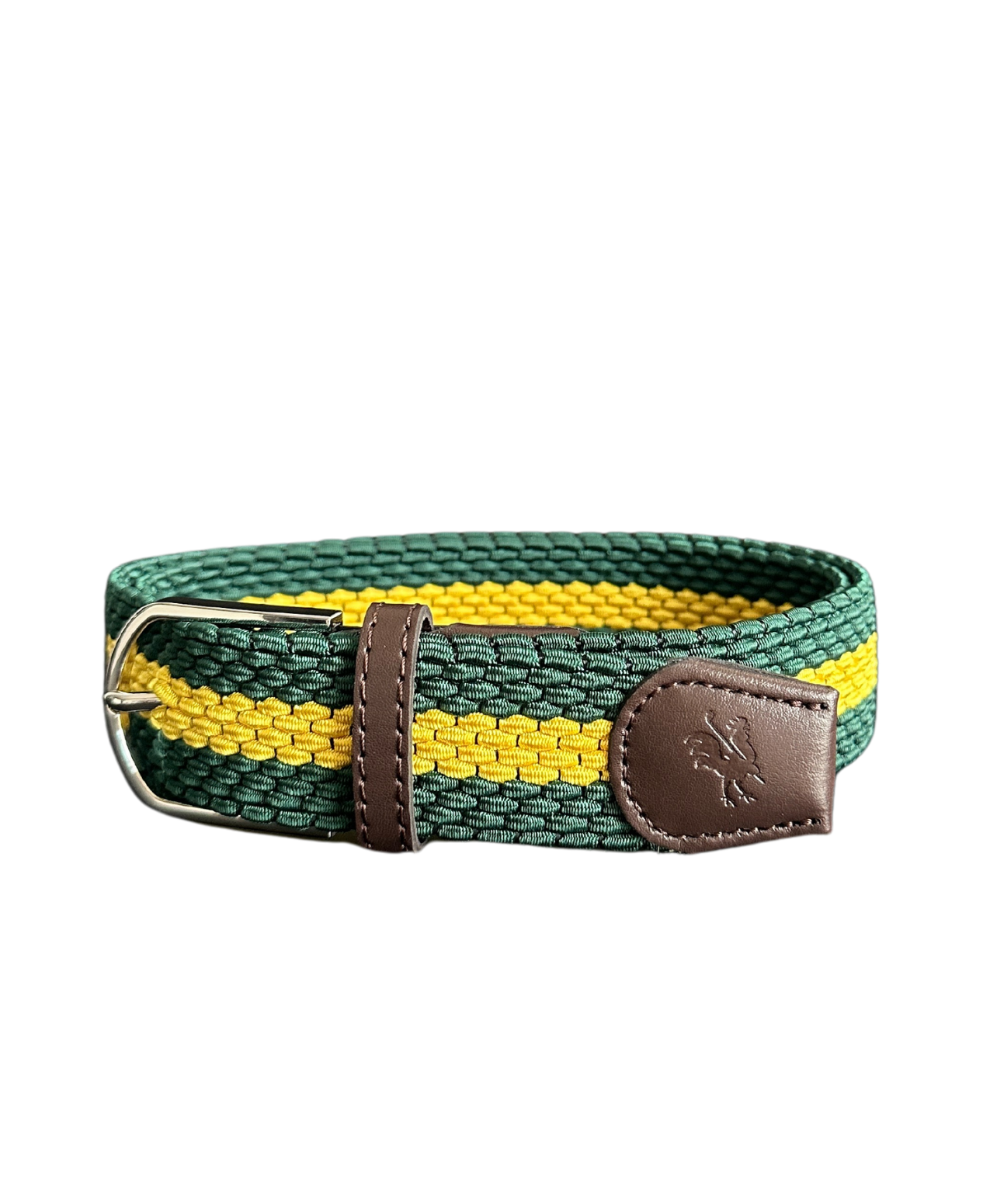 Braided Belt Green Yellow Golf Belt USA - Red Rooster Golf Inc.