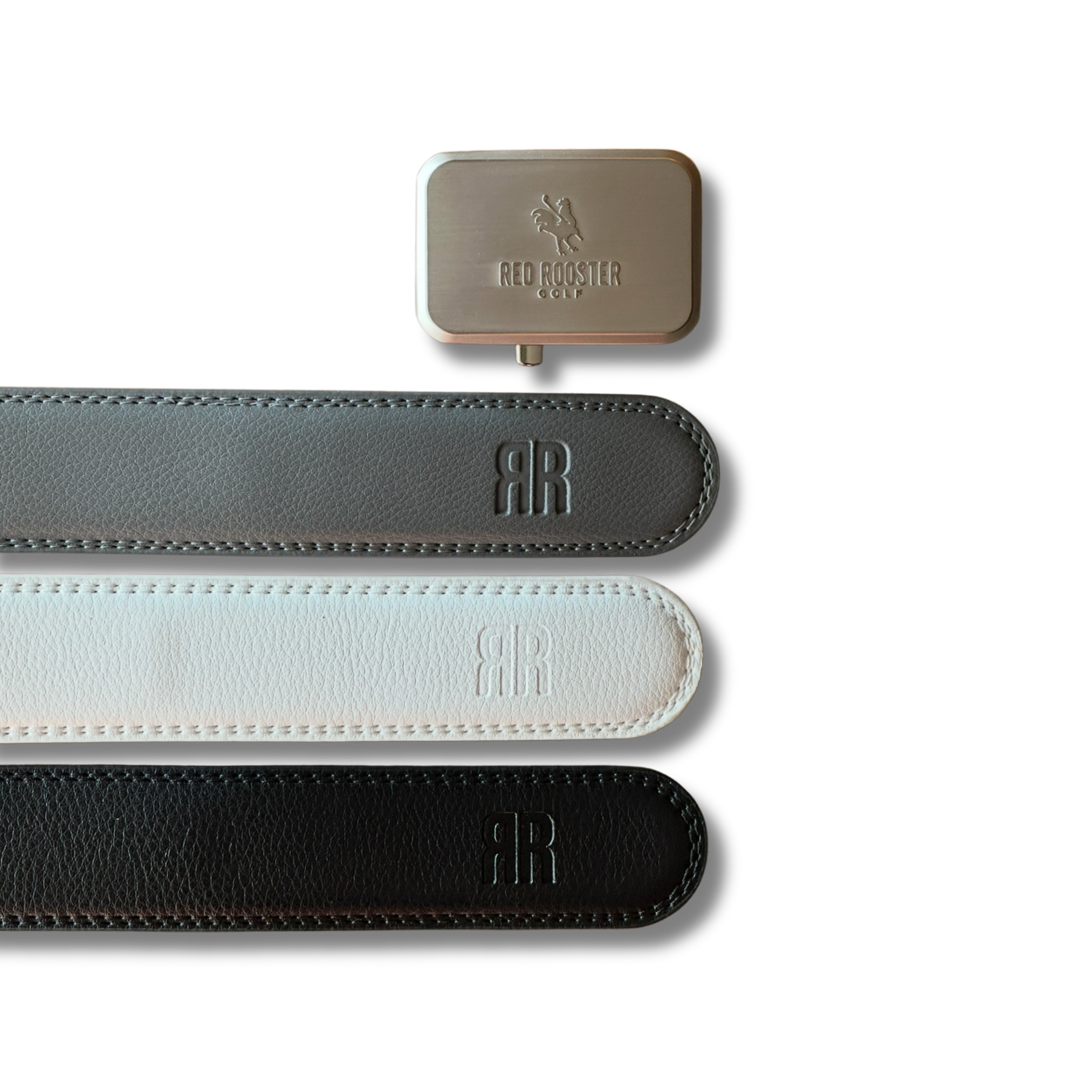 Leather Belt - 3 pack Golf Belt USA - Red Rooster Golf Inc.
