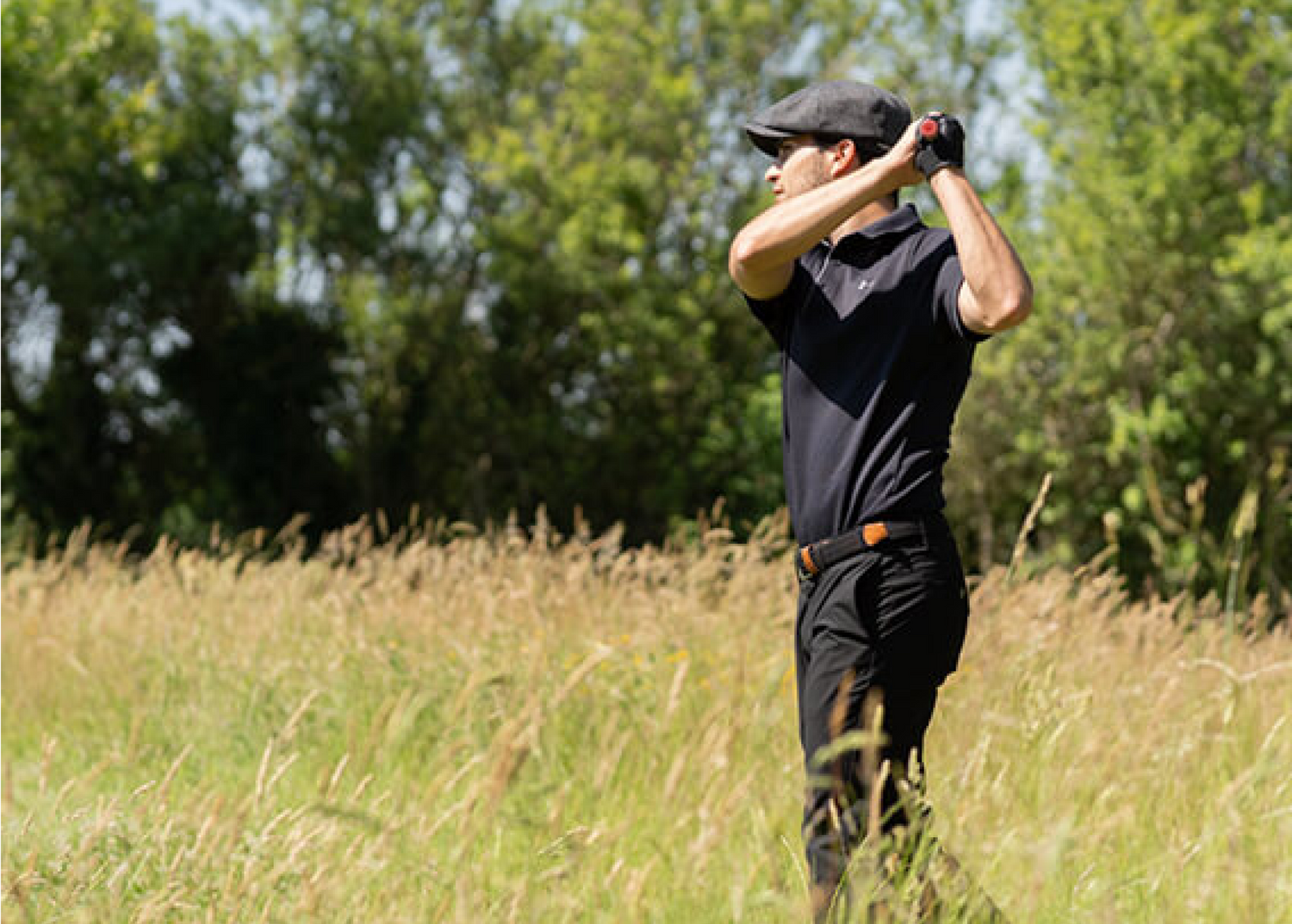 man playing golf