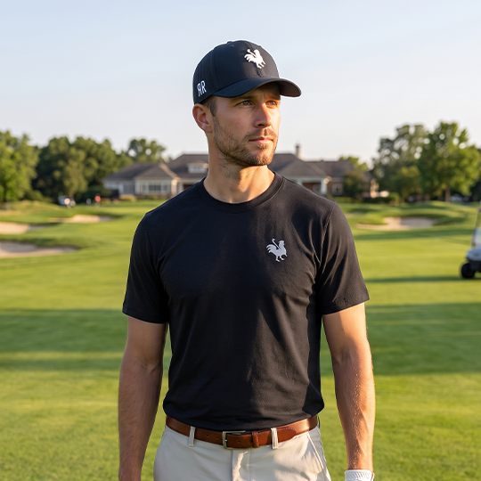 The Free Range Performance T-Shirt USA - Red Rooster Golf Inc.