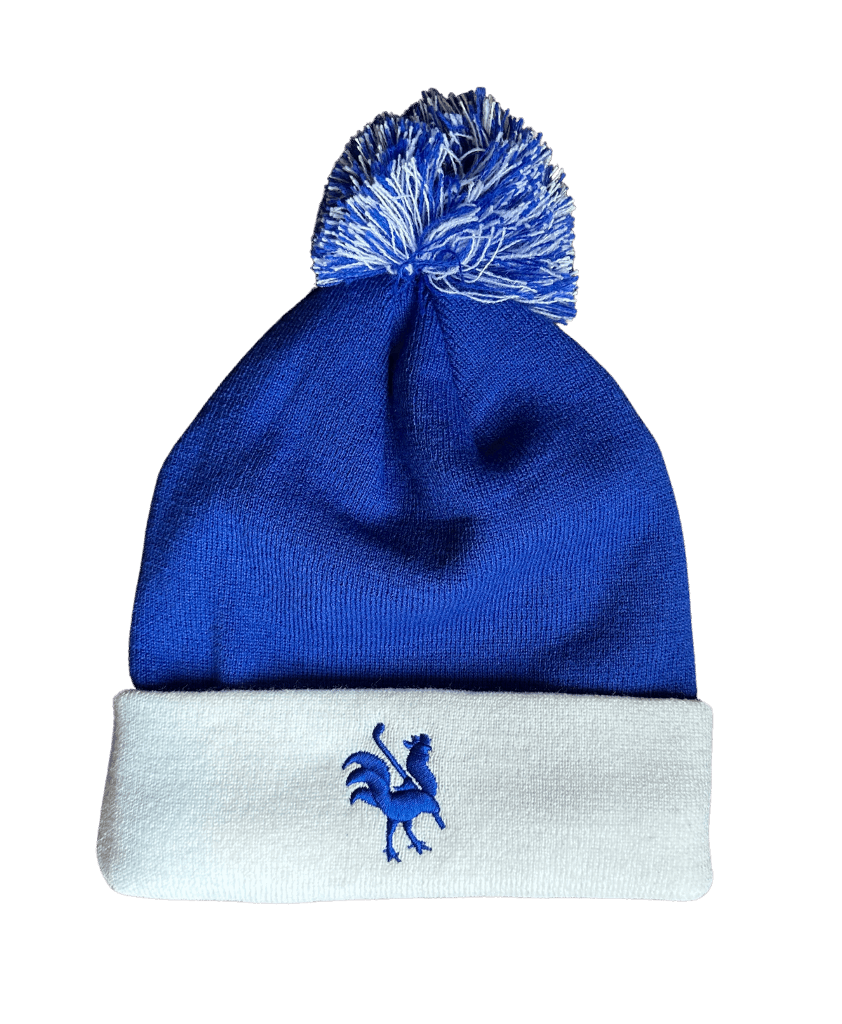 Winter Toque Blue White Winter Hats USA - Red Rooster Golf Inc.