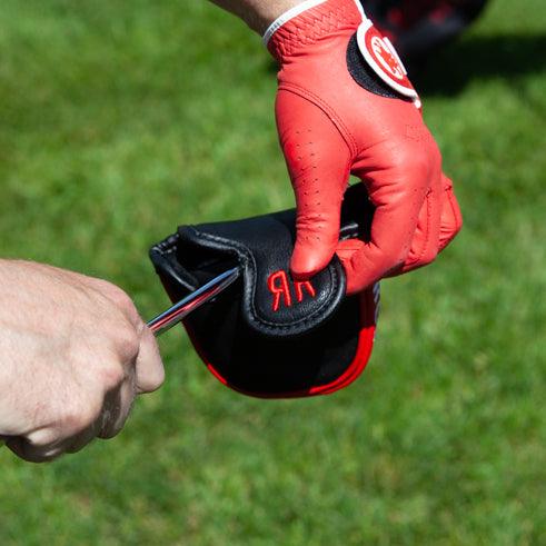 Mallet Putter - The Lair (Red) Golf Club Headcovers Red Rooster Golf Inc.