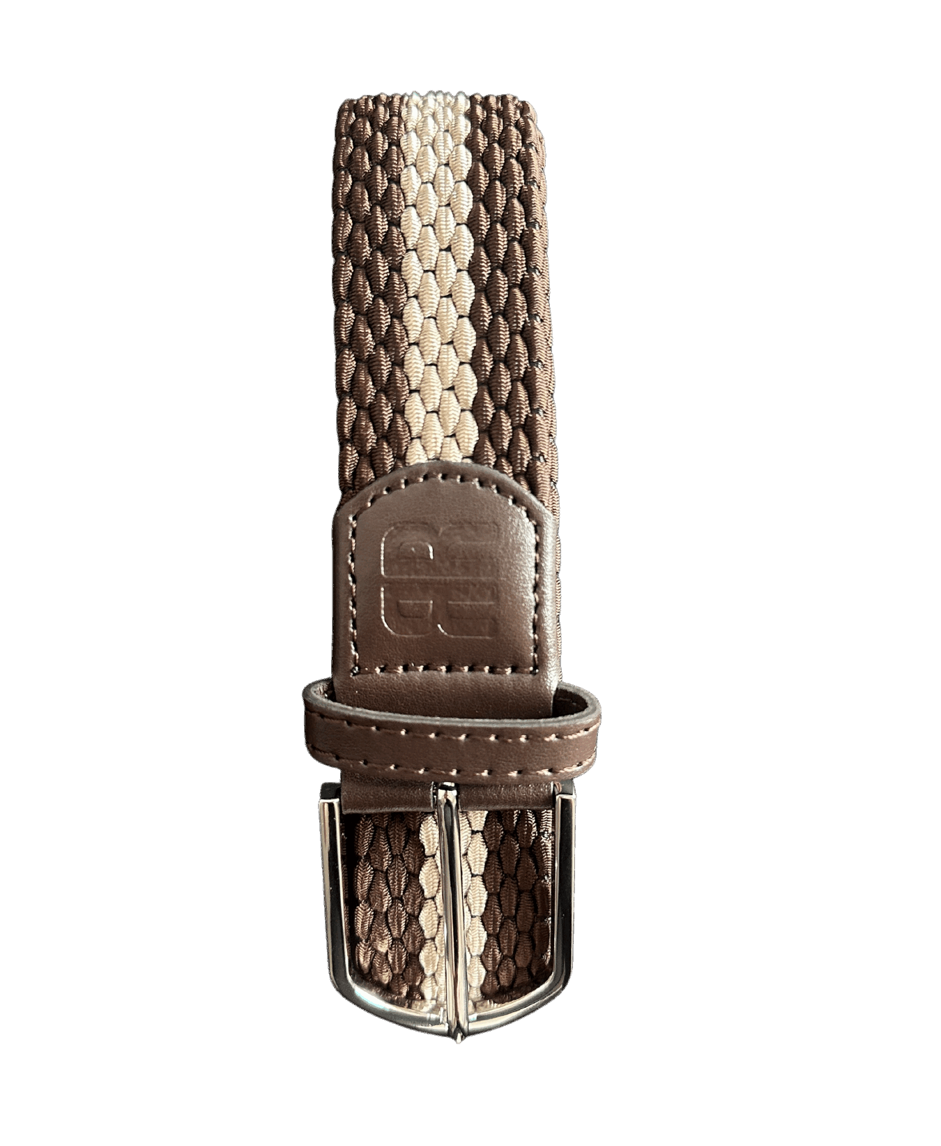 Braided Belt - Brown and Beige Golf Belt USA - Red Rooster Golf Inc.