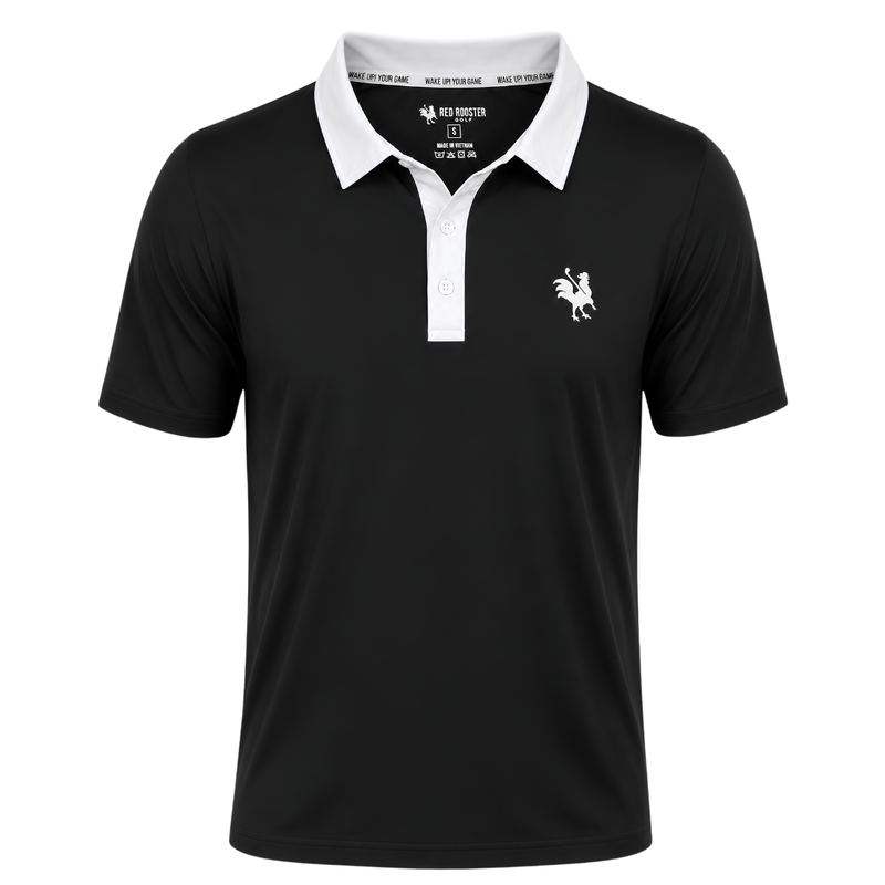 The Flock The Classic (Black) Golf Polo USA - Red Rooster Golf Inc.