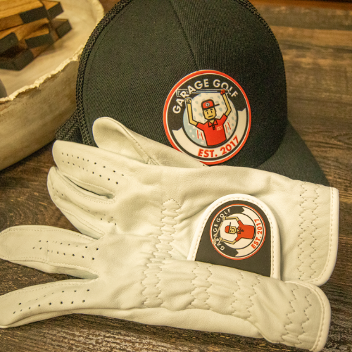 The Triple G golf glove and hat