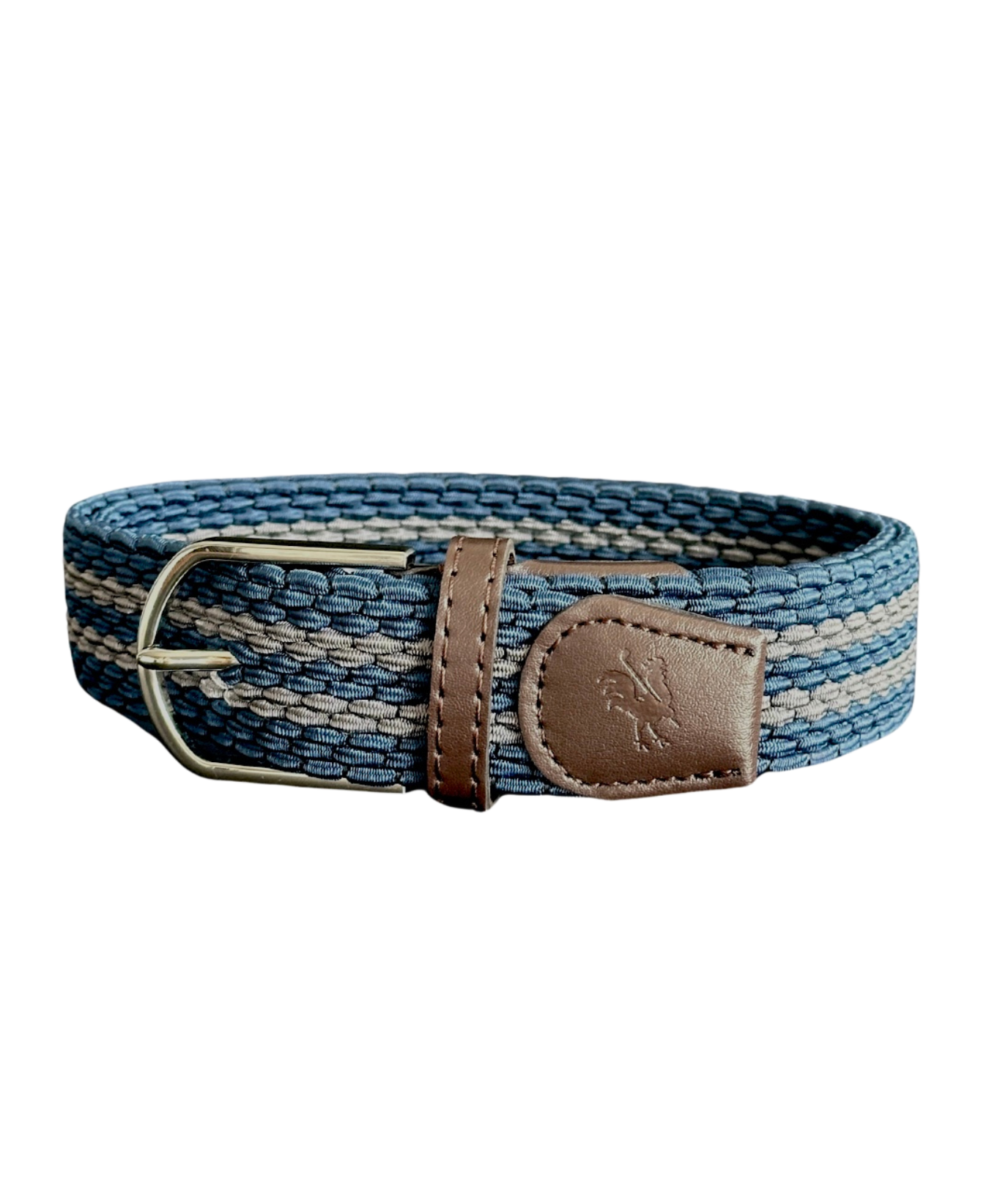 Braided Belt - Blue and Grey