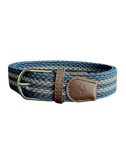 Braided Belt - Blue and Grey