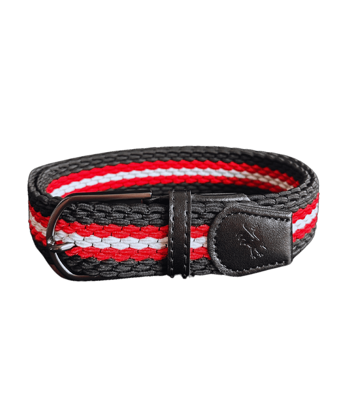 Braided Belt - Black and Red Golf Belt USA - Red Rooster Golf Inc.