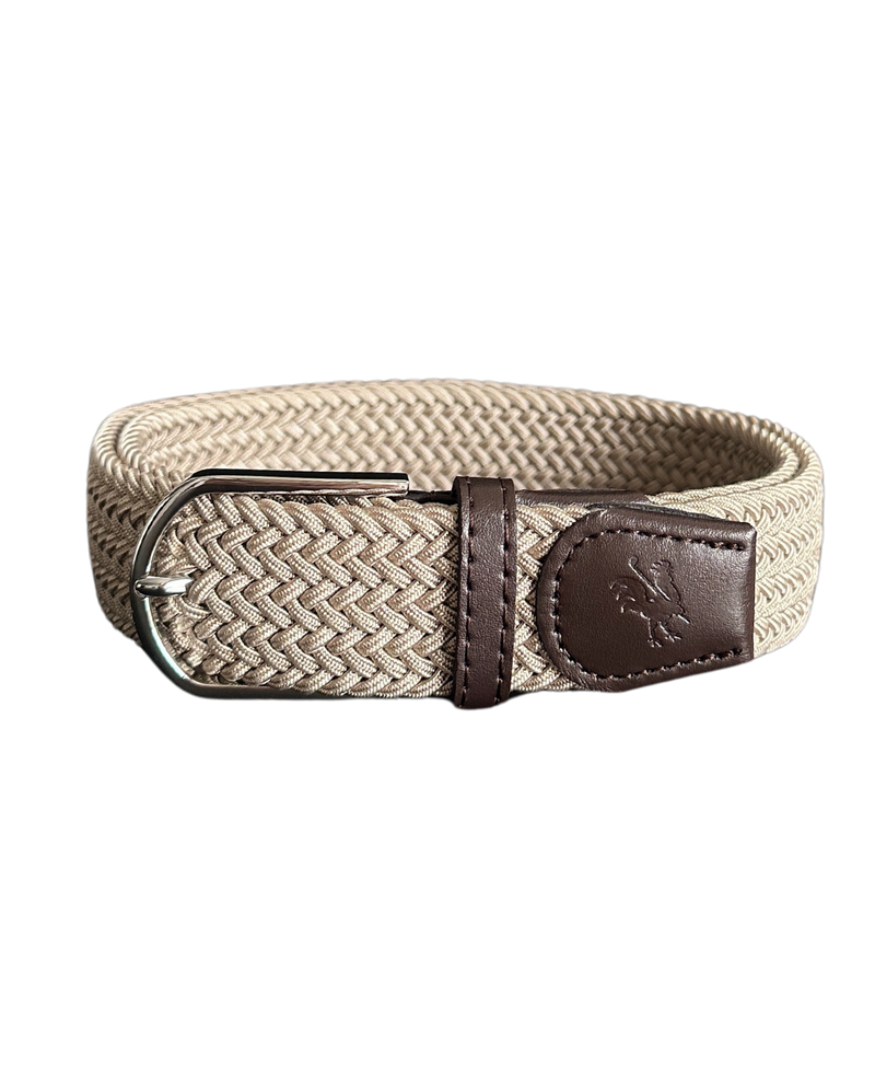 Braided Belt Beige Golf Belt USA - Red Rooster Golf Inc.