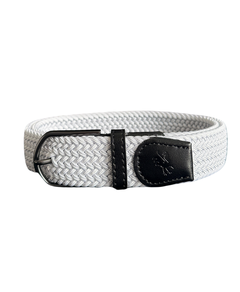 Braided Belt White Golf Belt USA - Red Rooster Golf Inc.