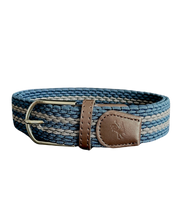 Braided Belt Blue Grey Golf Belt USA - Red Rooster Golf Inc.