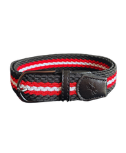 Braided Belt Black Red Golf Belt USA - Red Rooster Golf Inc.