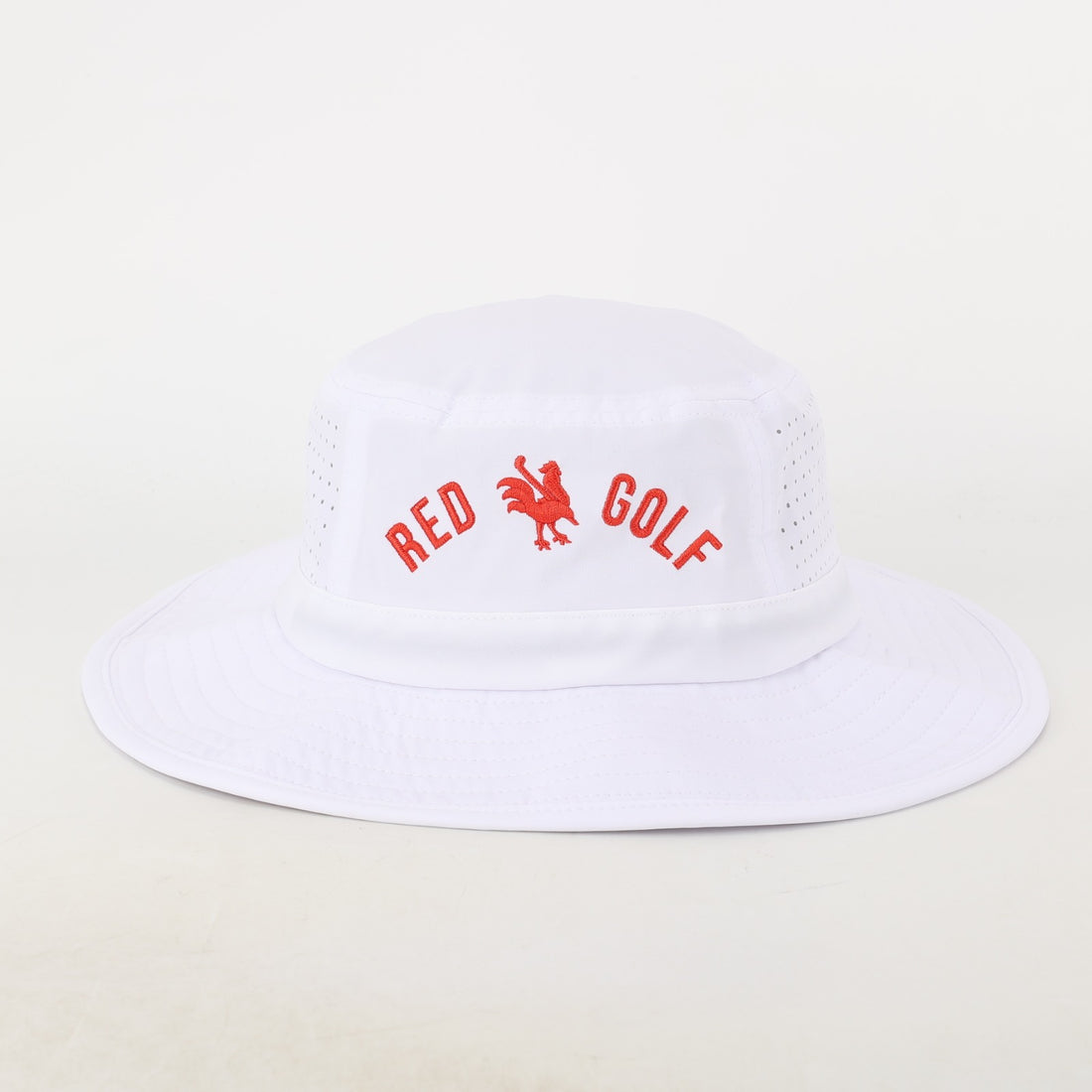 Bucket Hat White - Red Golf Hats USA - Red Rooster Golf Inc.
