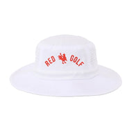 Bucket Hat White - Red Golf Hats USA - Red Rooster Golf Inc.