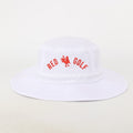 Bucket Hat White - Red Golf Hats USA - Red Rooster Golf Inc.