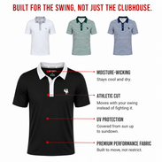 The Flock Golf Polo USA - Red Rooster Golf Inc.