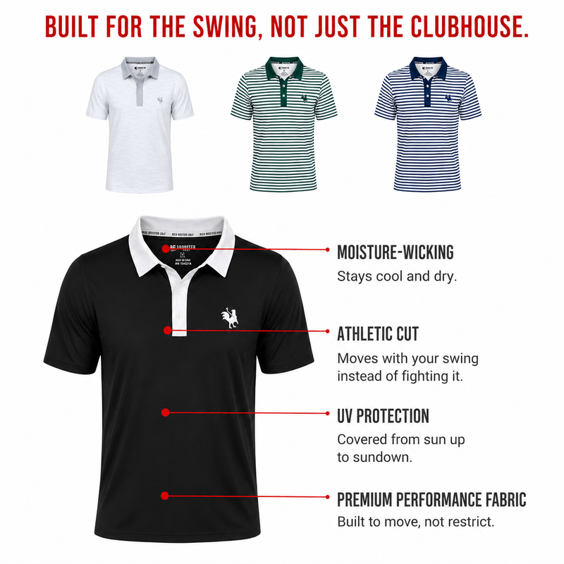 The Flock Golf Polo USA - Red Rooster Golf Inc.