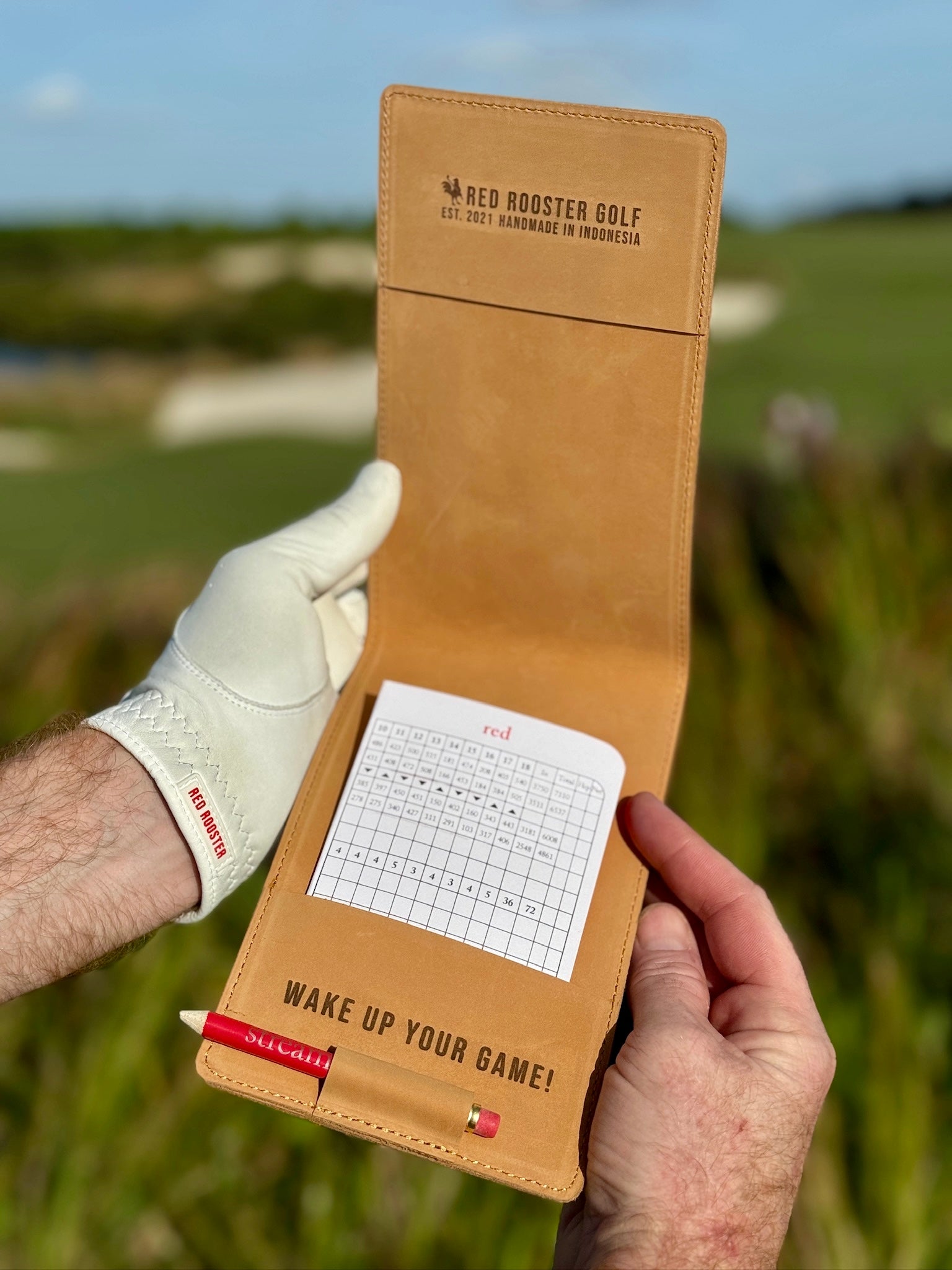 Leather Scorecard Holder Scorecard Holder USA - Red Rooster Golf Inc.