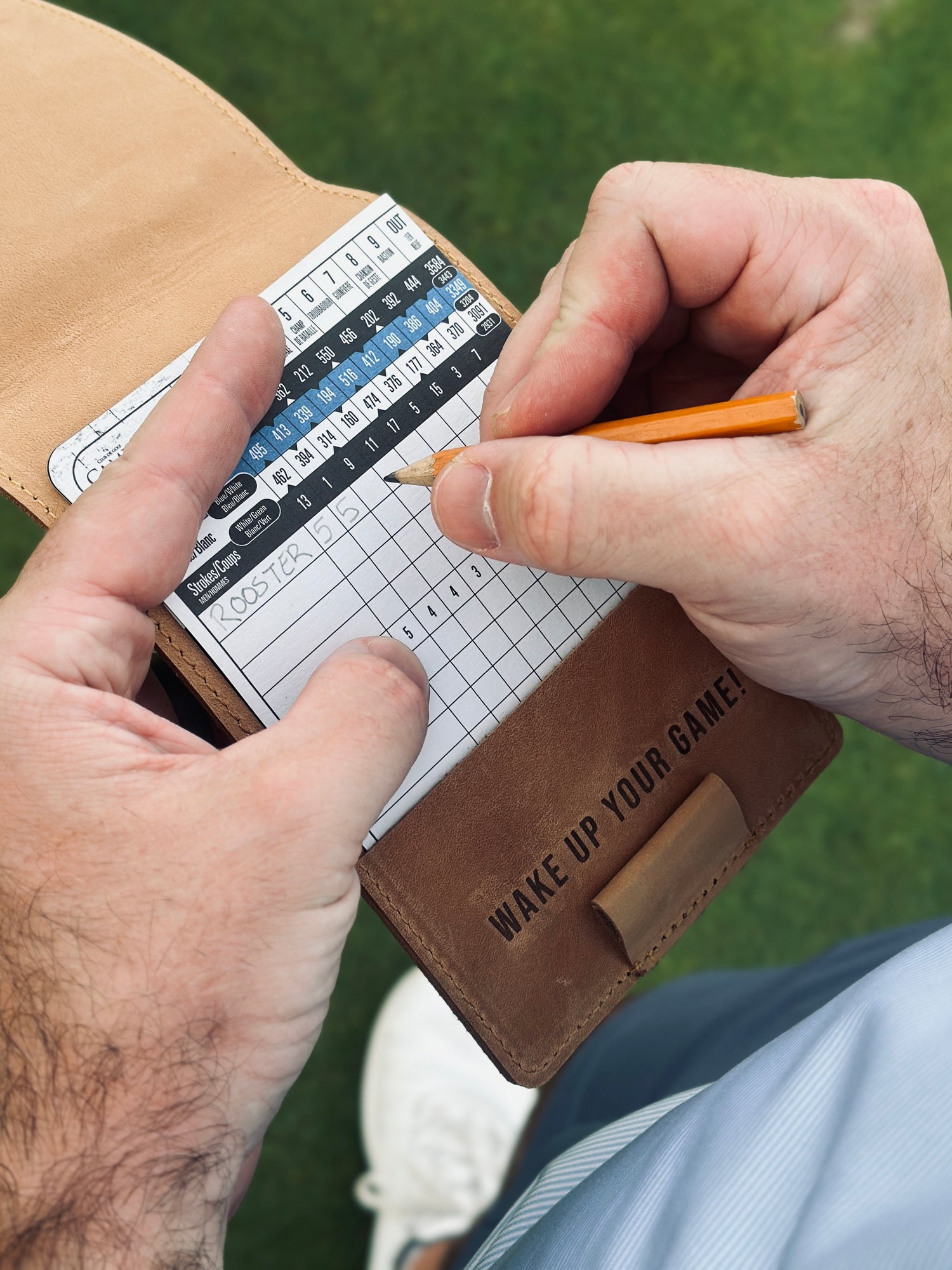 Leather Scorecard Holder Scorecard Holder USA - Red Rooster Golf Inc.