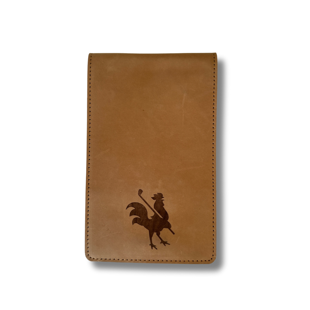 Leather Scorecard Holder Brown Scorecard Holder USA - Red Rooster Golf Inc.