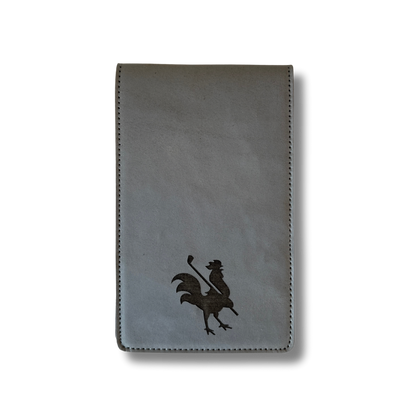 Leather Scorecard Holder Grey Scorecard Holder USA - Red Rooster Golf Inc.