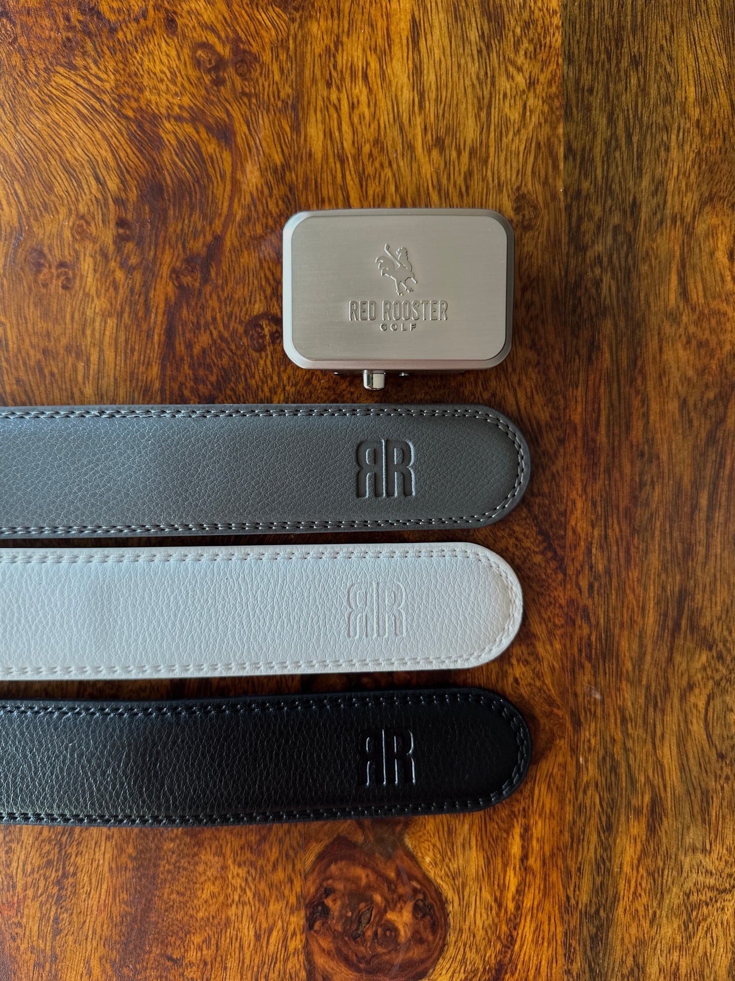 Leather Belt - 3 pack Golf Belt USA - Red Rooster Golf Inc.