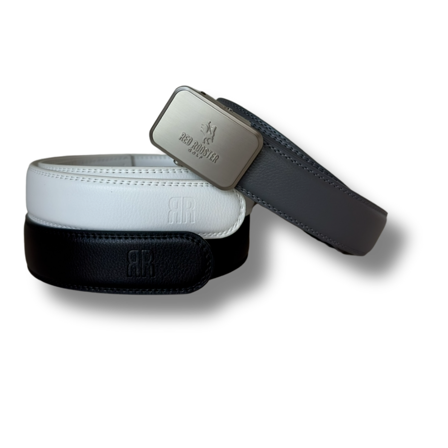 Leather Belt - 3 pack Golf Belt USA - Red Rooster Golf Inc.