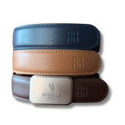 Leather Belt - 3 pack Brown Tan Blue Golf Belt USA - Red Rooster Golf Inc.