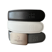Leather Belt - 3 pack Black White Grey Golf Belt USA - Red Rooster Golf Inc.