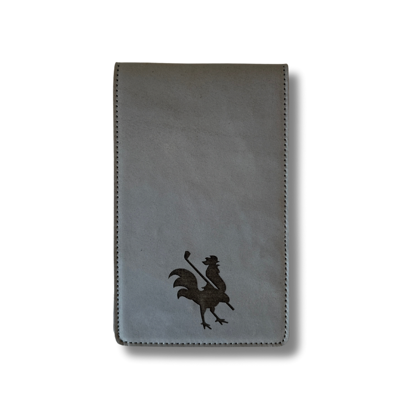 Leather Scorecard Holder Grey Scorecard Holder USA - Red Rooster Golf Inc.