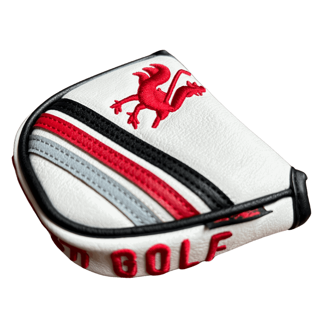 Mallet Putter - The Lair (White) Golf Club Headcovers Red Rooster Golf Inc.