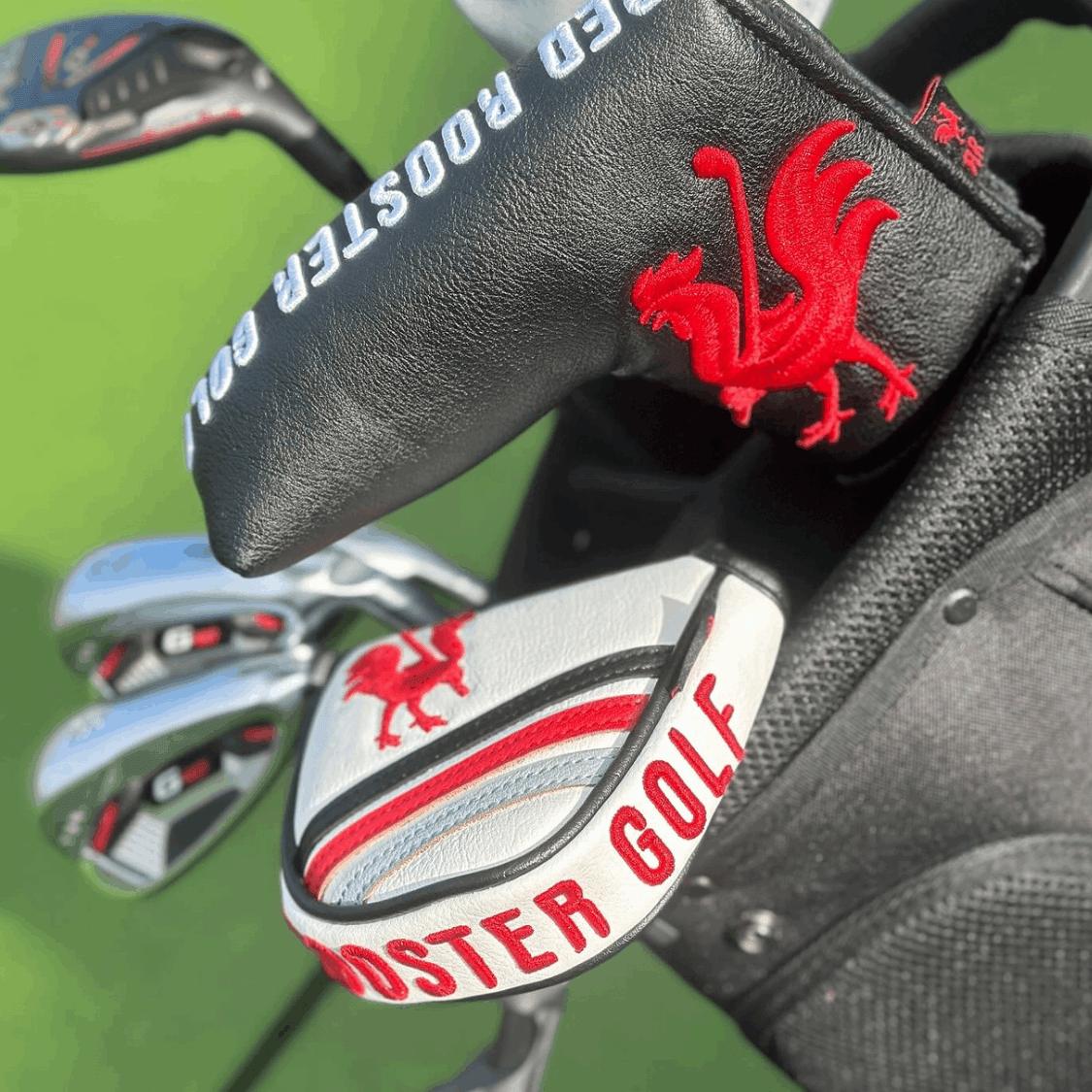 Mallet Putter - The Lair (White) Golf Club Headcovers Red Rooster Golf Inc.