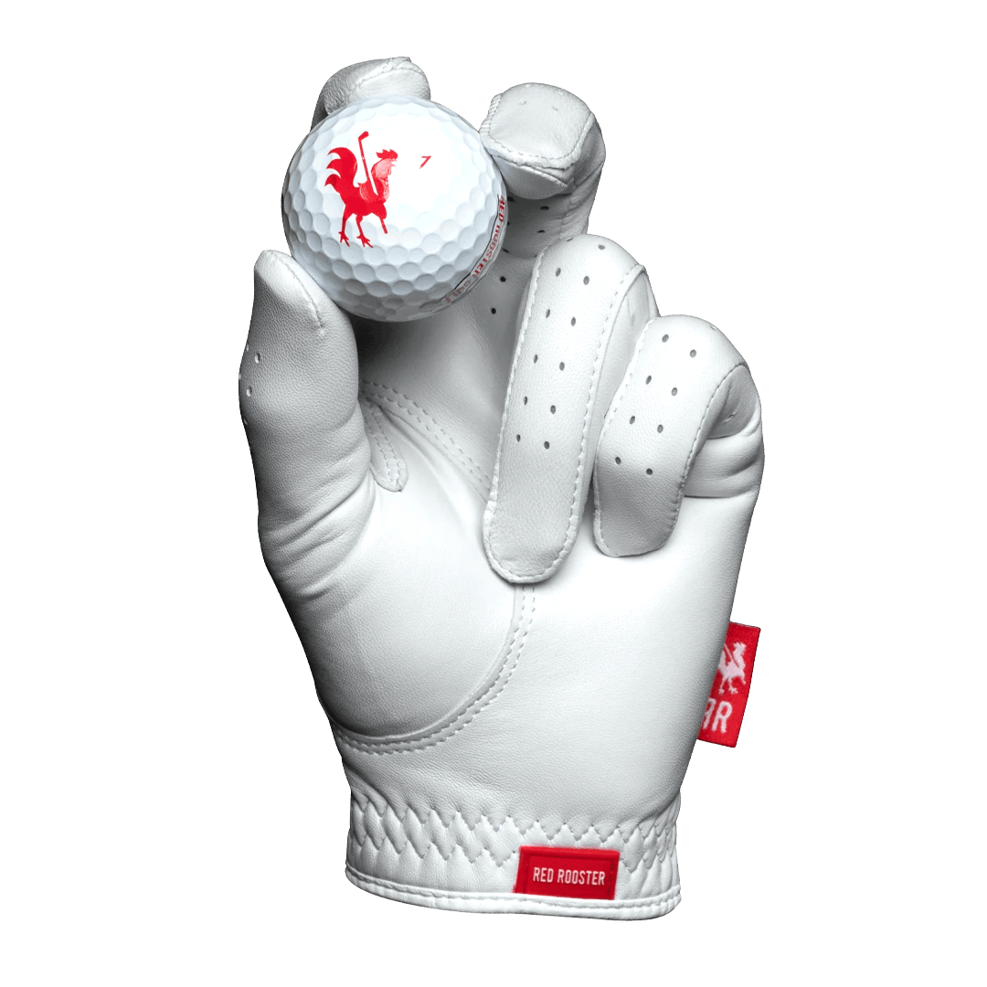 The Feather: Premium Cabretta Leather Golf Glove in Pearl White