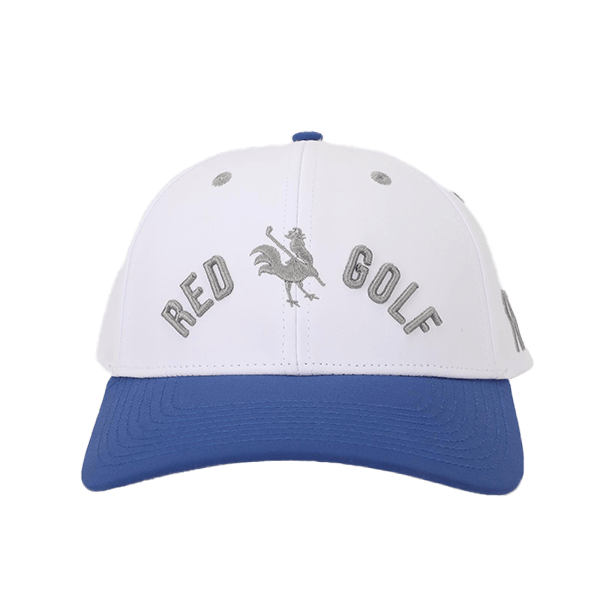 The Over Easy I Snapback Hat White Blue Hats USA - Red Rooster Golf Inc.
