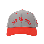 The Over Easy I Snapback Hat Grey Red Hats USA - Red Rooster Golf Inc.