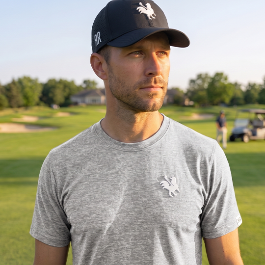 The Free Range Performance T-Shirt USA - Red Rooster Golf Inc.