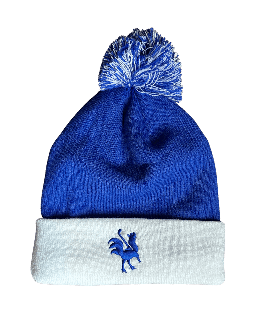 Winter Toque Blue White Winter Hats USA - Red Rooster Golf Inc.