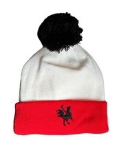 Winter Toque White Red Winter Hats USA - Red Rooster Golf Inc.