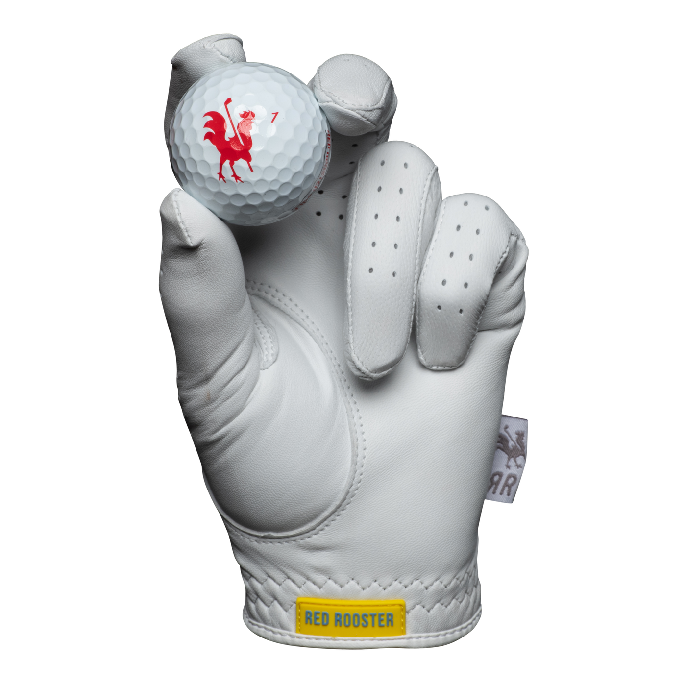 The Sunnyside golf glove holding golf ball