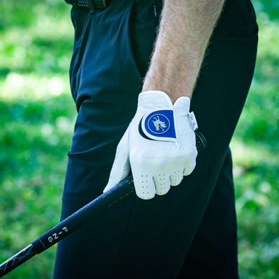 man wearing left hand The Benny golf glove