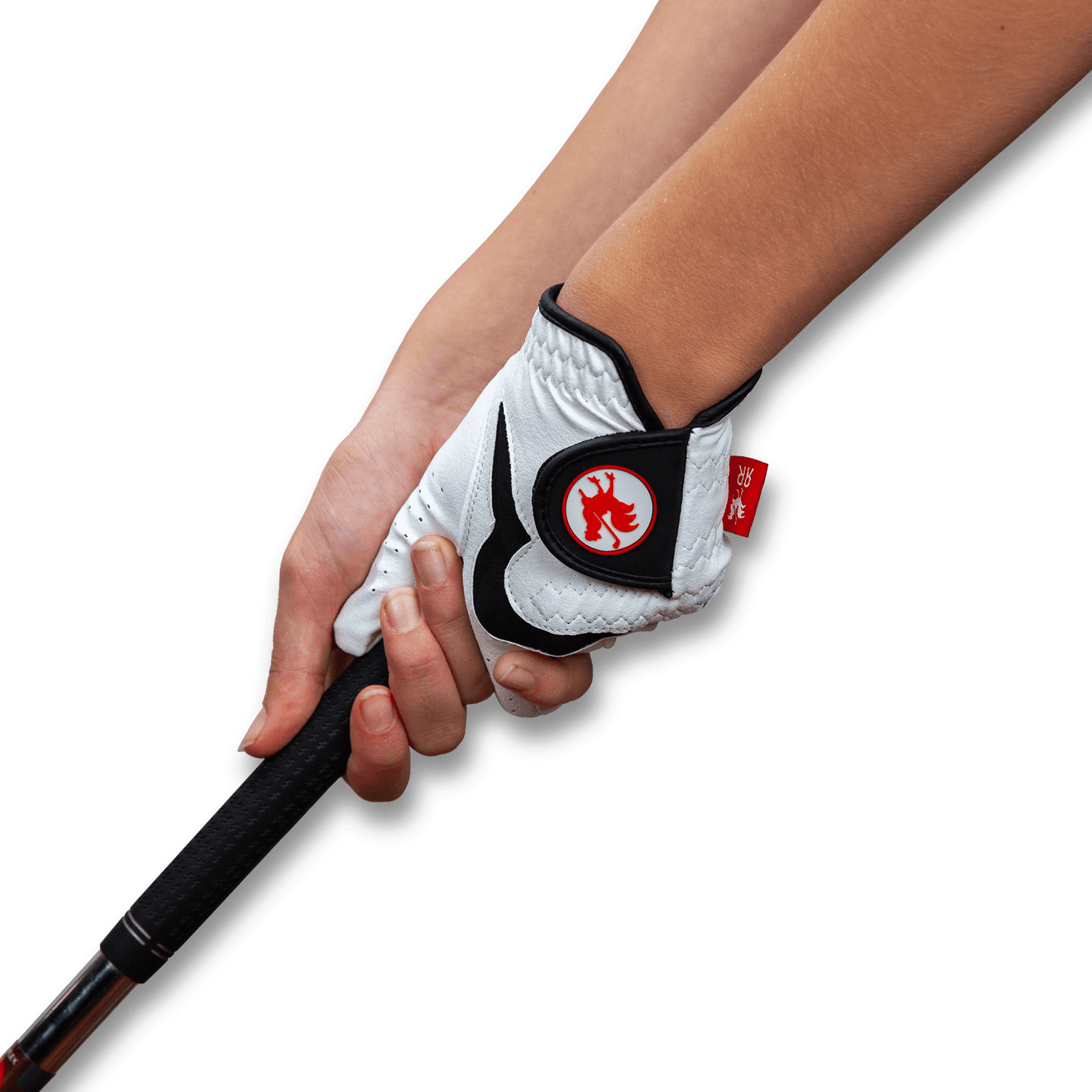man playing golf while wearing The Rook golf gloves