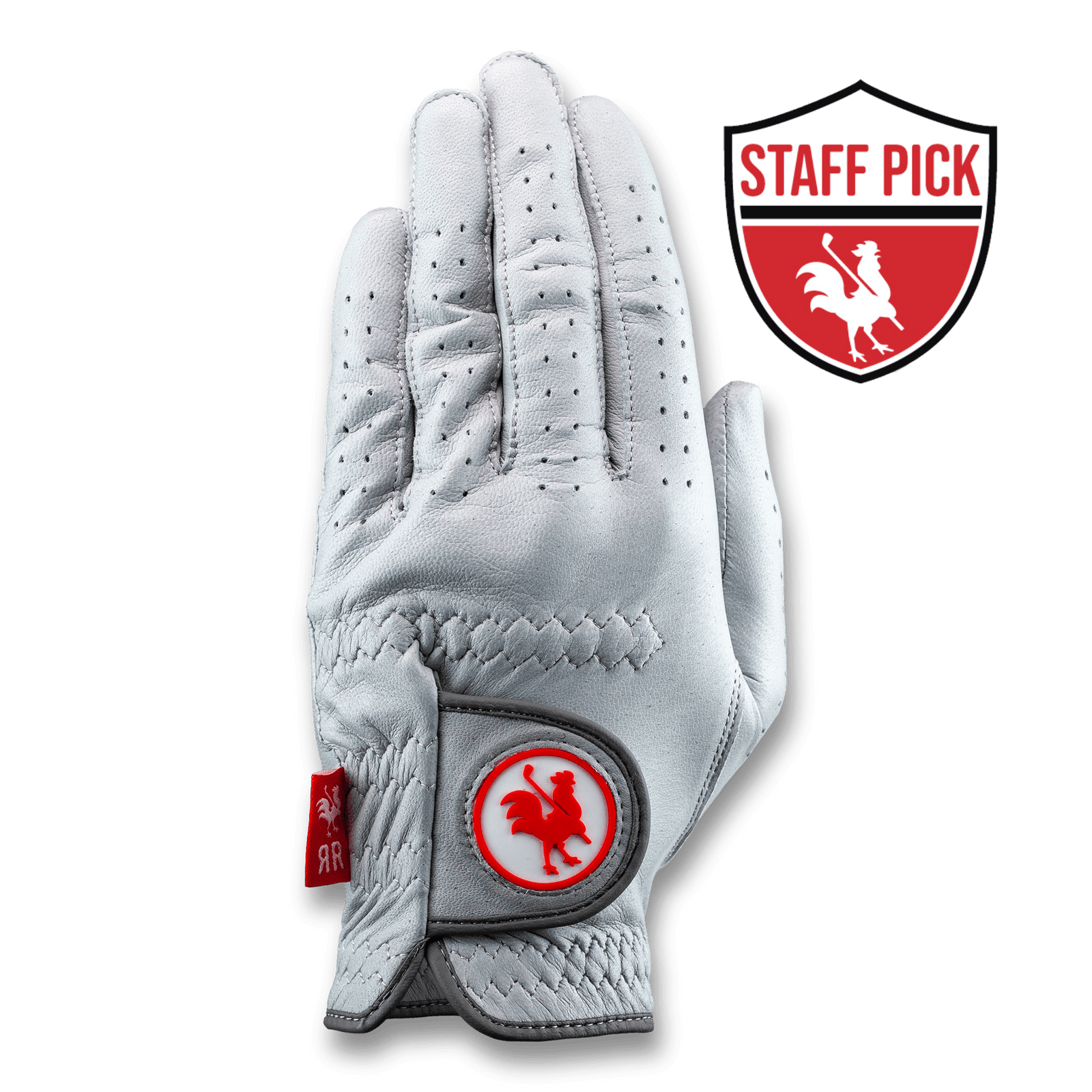 Grey Cabretta Leather The Scots Silver Glove | Red Rooster